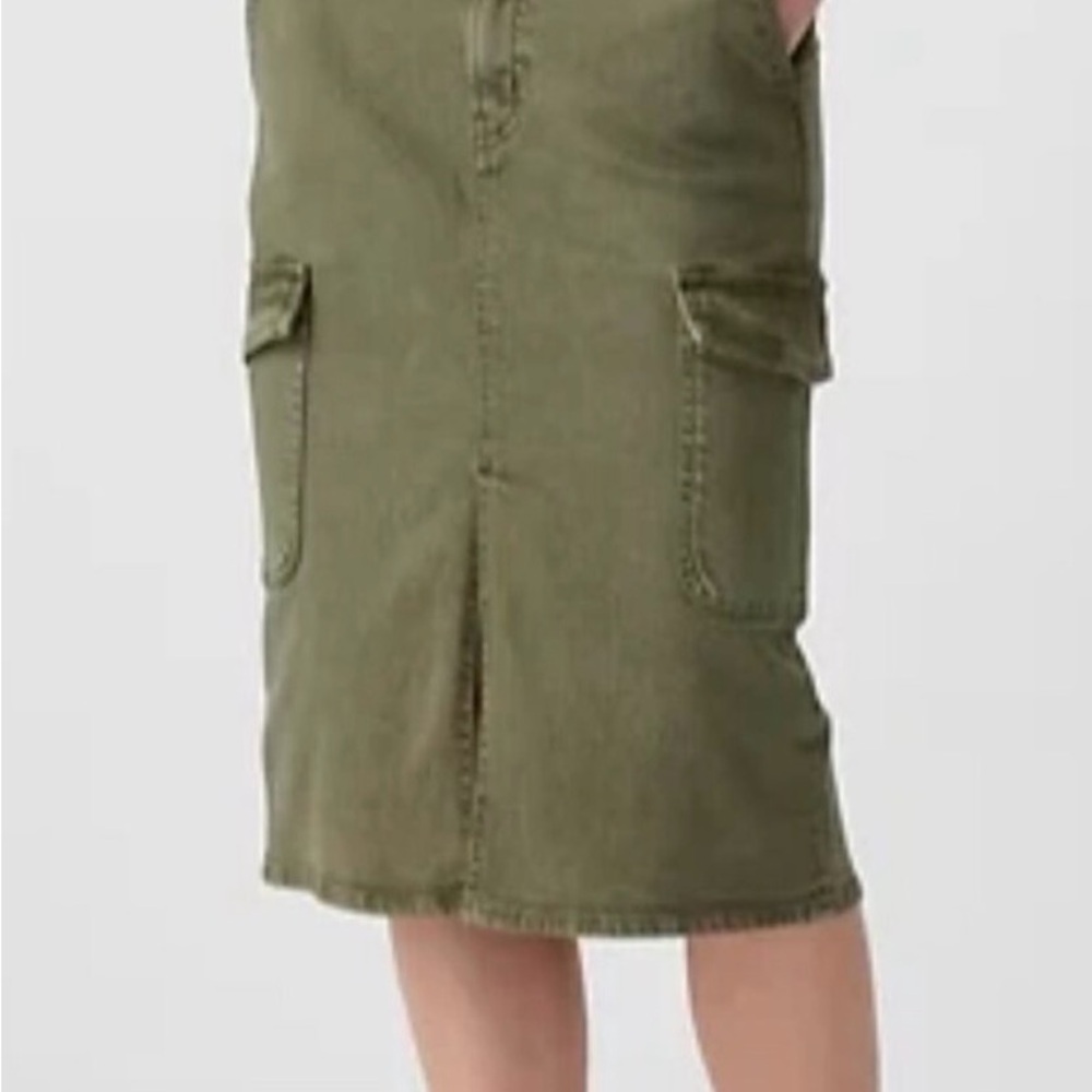 GAP Olive Green Midi Skirt